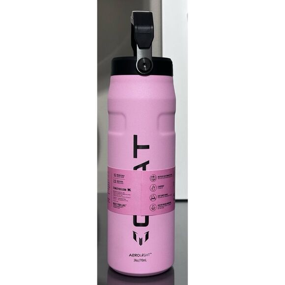 MESSI X STANLEY AEROLIGHT ICEFLOW FLIP STRAW 2.0 BOTTLE, 24 OZ- MESSI GOAT PINK - Picture 1 of 6
